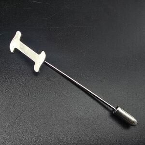 Vintage Silver Tone Letter I Initial Stick Pin Monogram Timeless Classic NOS